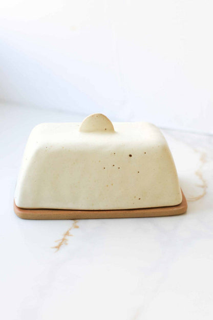 Speckled Butter Dish with Lid