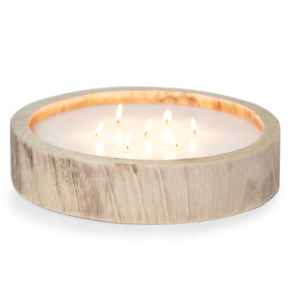 13.5" Paulownia Circular Wood Candle