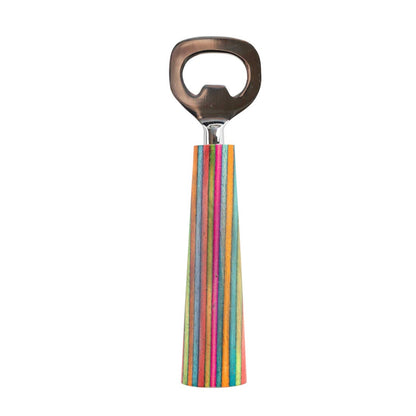 Striped Wood Bottle Opener *