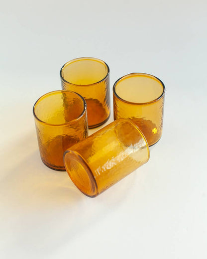 Handblown Hammered Glasses