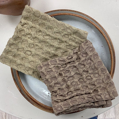 Cotton Waffle Weave Dish Cloths, 2 color options