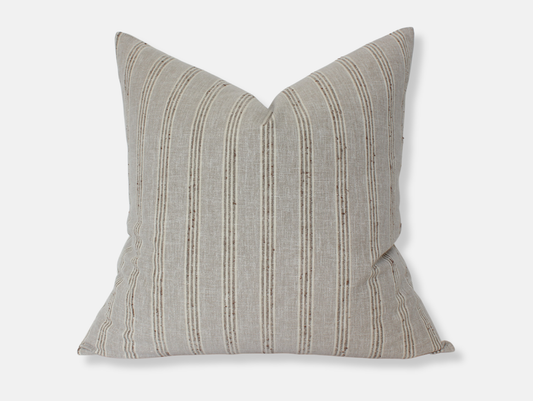 Neutral Striped Throw Pillow Cover | Landyn