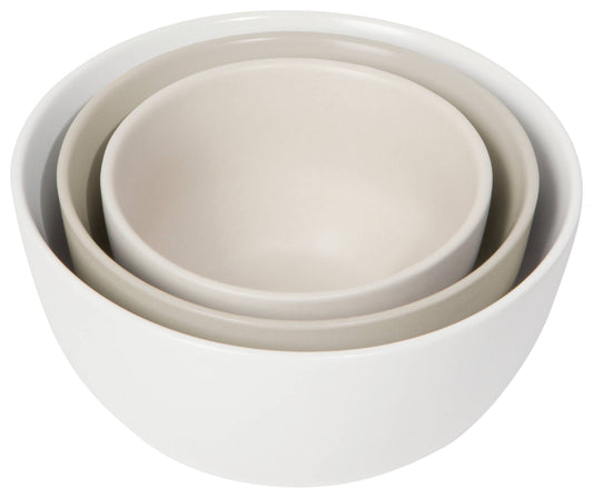 Matte White Prep Bowl Set of 3