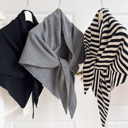 Aussie Wool 100% Large Knit Triangle Shawl