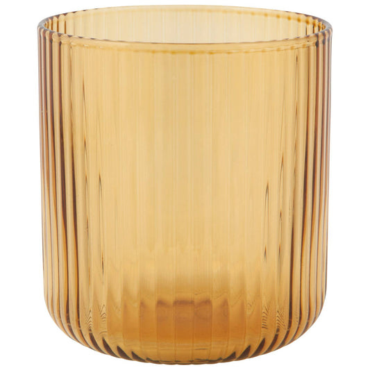 Fluted Glass 12 oz - Amber