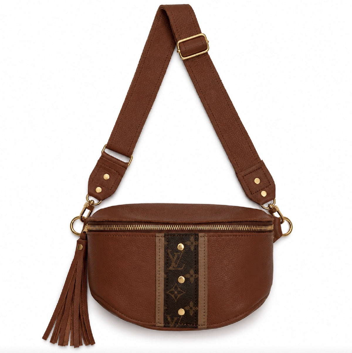 Britt Belt Bag in Sienna Leather, Upcycled LV