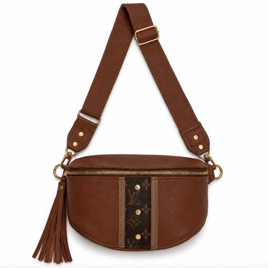 Britt Belt Bag in Sienna Leather, Upcycled LV