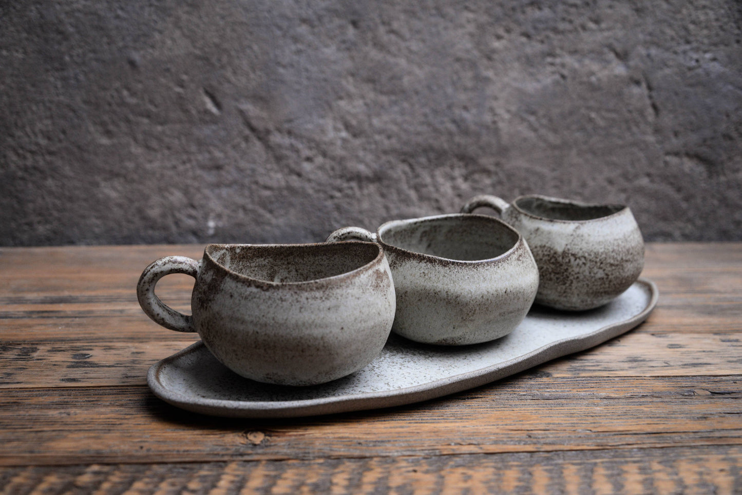 Earthling- "HOME" low cappuccino mug stoneware