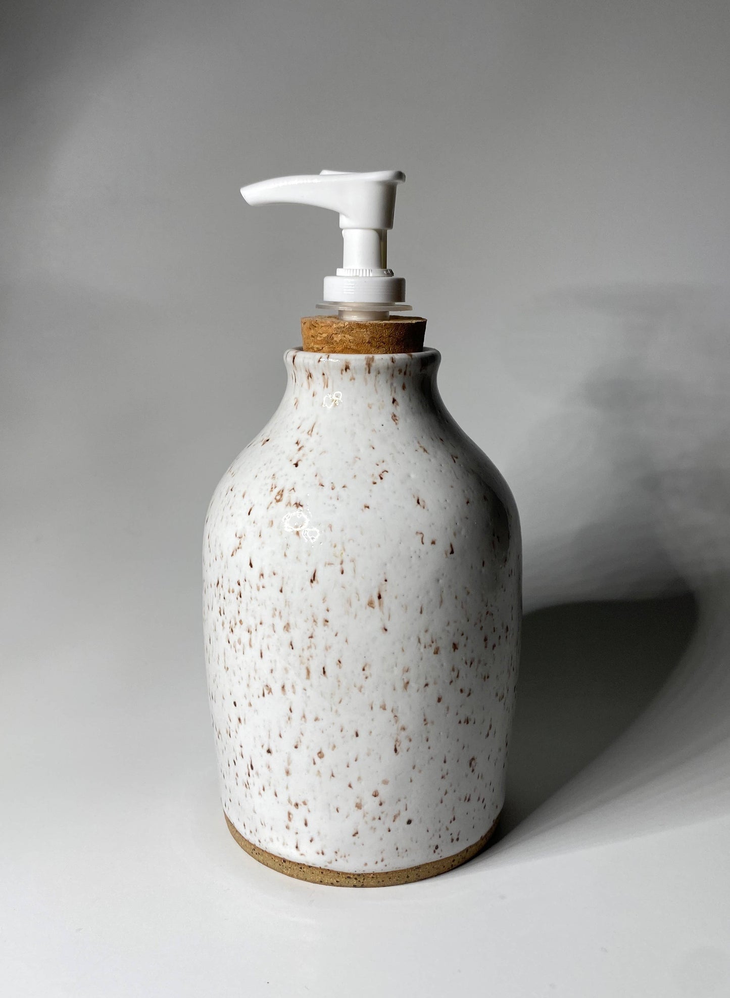 Speckled White Soap Dispenser