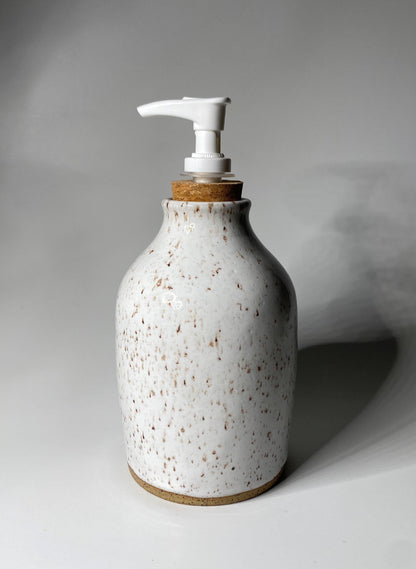 Speckled White Soap Dispenser