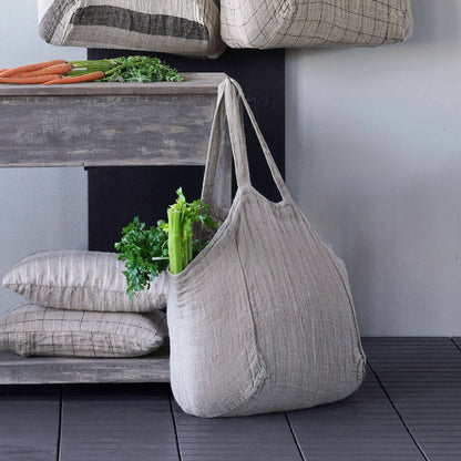 Lessines Handwoven 100% Linen Market Bag