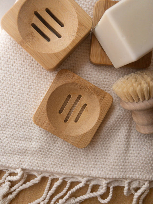 Square Bamboo Soap Dish