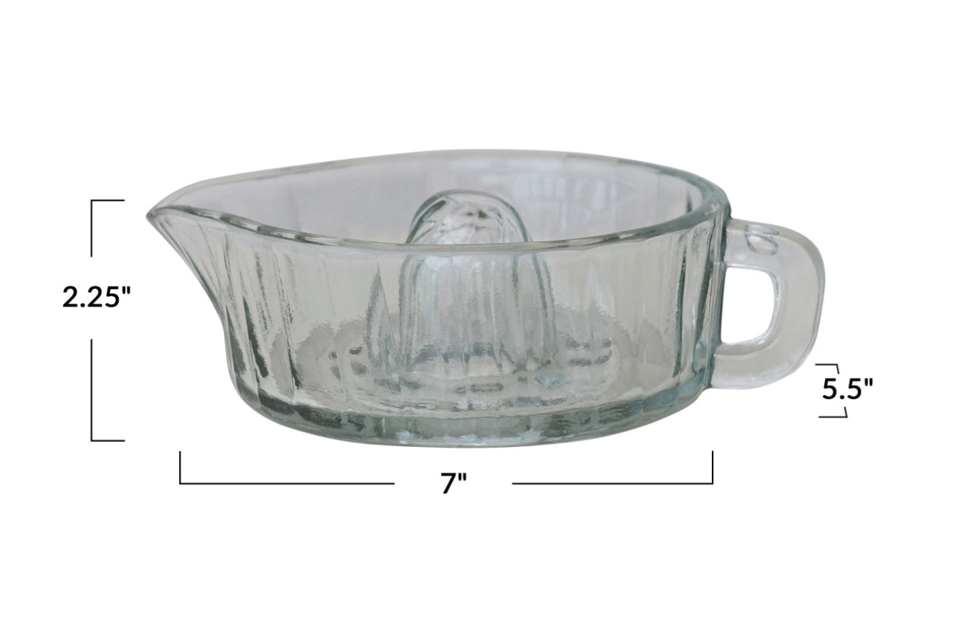 10 oz. Pressed Glass Juicer w/ Handle
