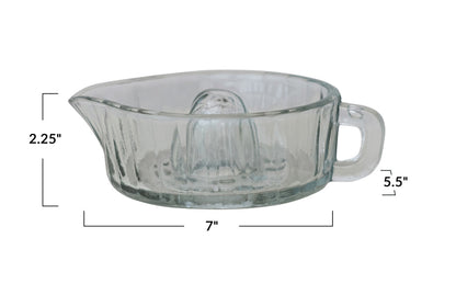 10 oz. Pressed Glass Juicer w/ Handle