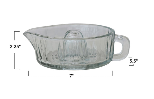 10 oz. Pressed Glass Juicer w/ Handle