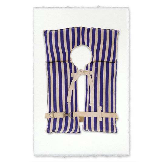 Blue-Striped Life Vest (Framed)