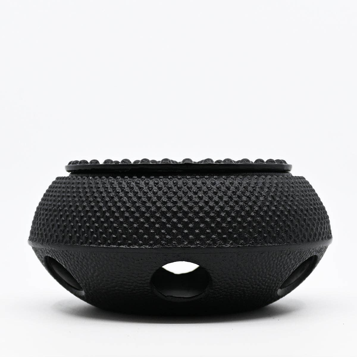 Cast Iron Teapot Warmer Hobnail Design 5.25"D Round Base (1/8)