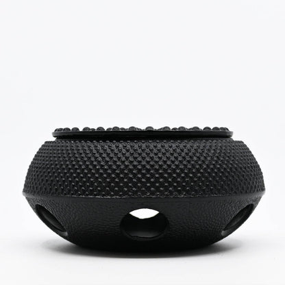 Cast Iron Teapot Warmer Hobnail Design 5.25"D Round Base (1/8)