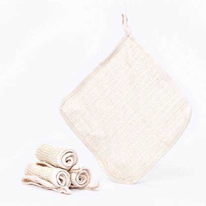 Cotton & Sisal Shower Wash Cloth (Plastic Free, Unbranded)