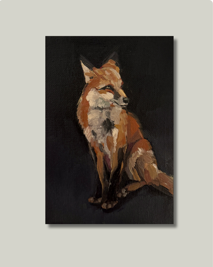 "Clever Fox" Print, Framed 5x7