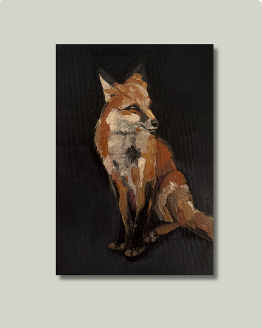 "Clever Fox" Print, Framed 5x7