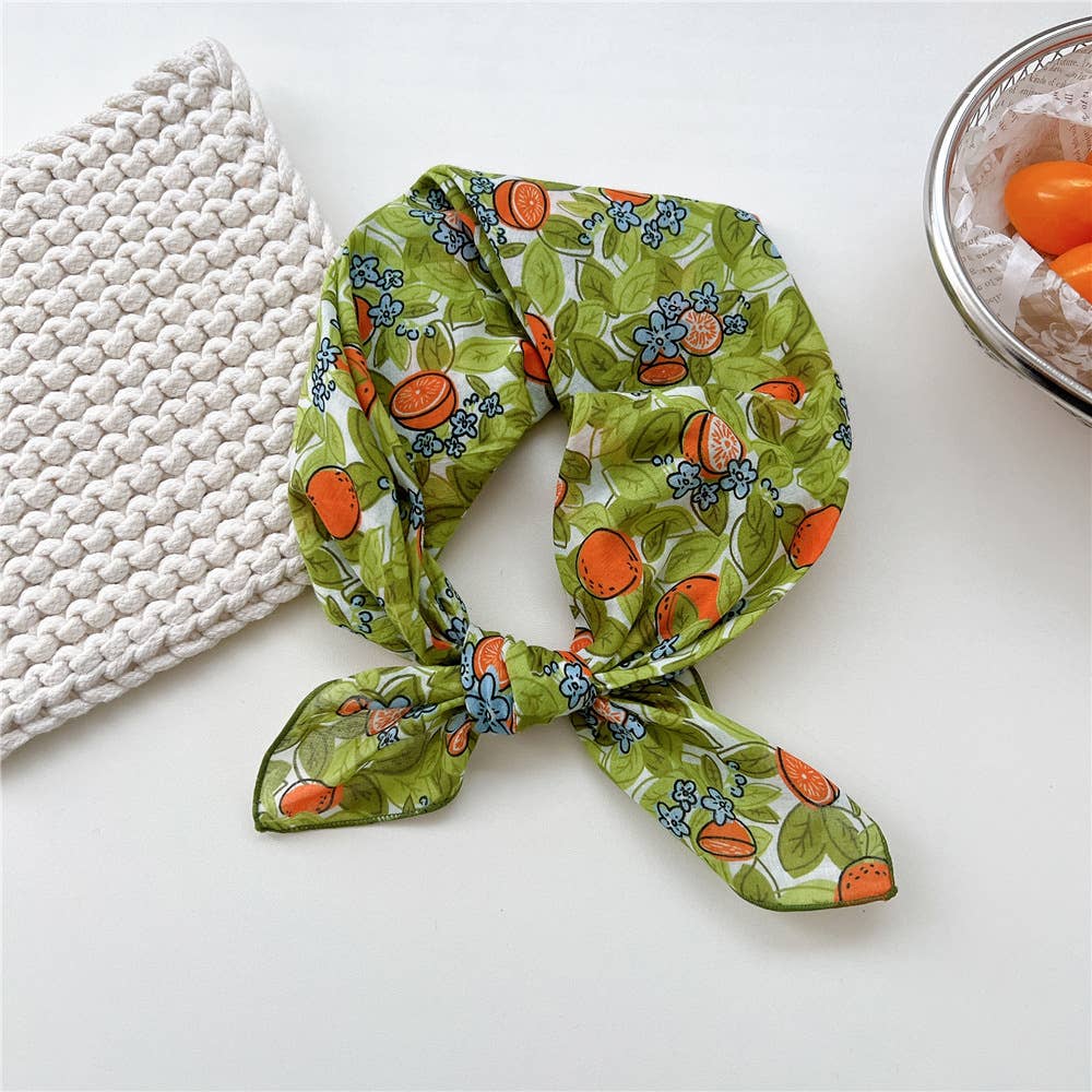 Artistic Wildflower Landscape Print Square Scarf