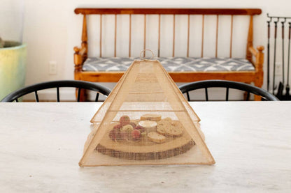 Handmade Collapsible Woven Food Tent | Rose | Small | Indiv