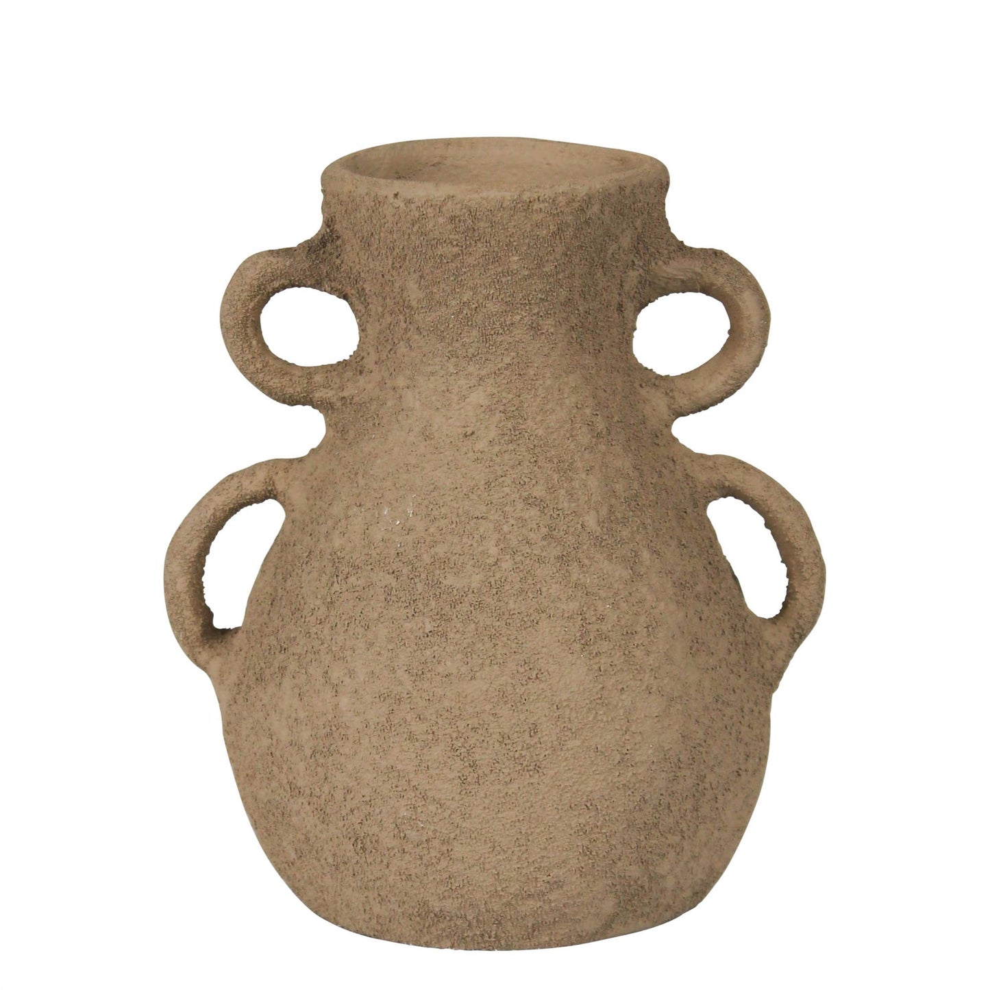 Corsica Vase with Double Handle, Beige - Sm
