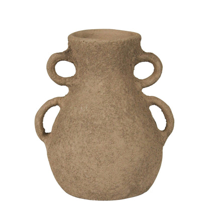 Corsica Vase with Double Handle, Beige - Sm