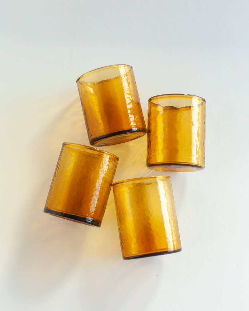 Handblown Hammered Glasses