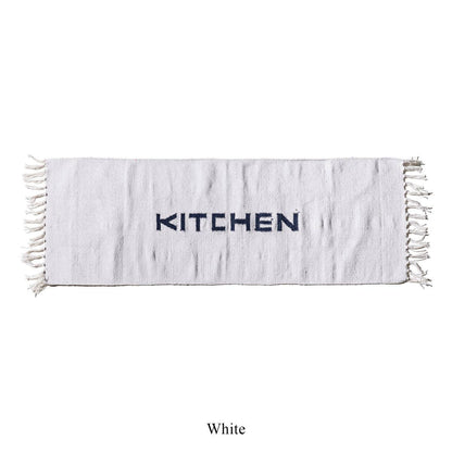 HANDLOOMED RECYCLE YARN KITCHEN MAT