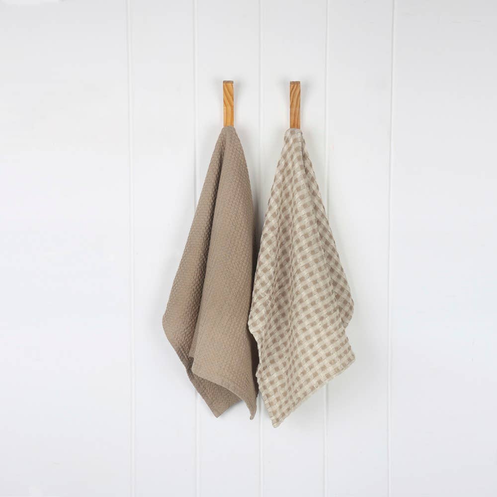 Waffle Tea Towel Set/2 - Taupe
