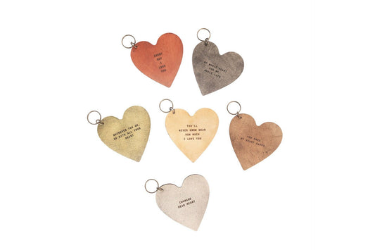 Leather Heart Keychain