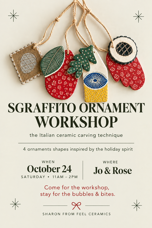 Feel Ceramics Sgraffito Ornament Workshop