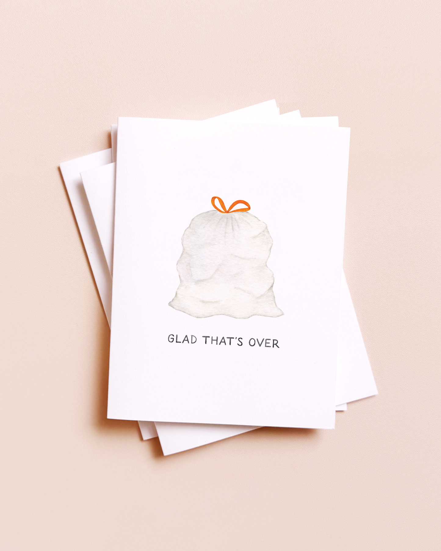 Glad That's Over — Funny Trash Bag New Year / Breakup Card