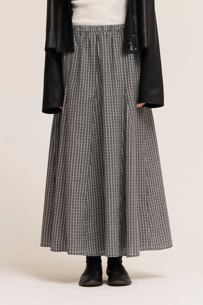 PLAID PANEL SKIRT