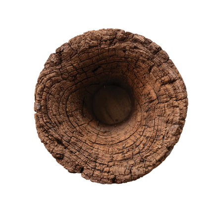 Found Carved Wood Mortar Bowl (Each One Will Vary)