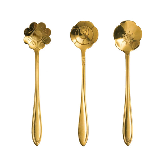 Flower Shaped Spoons, Set of 3