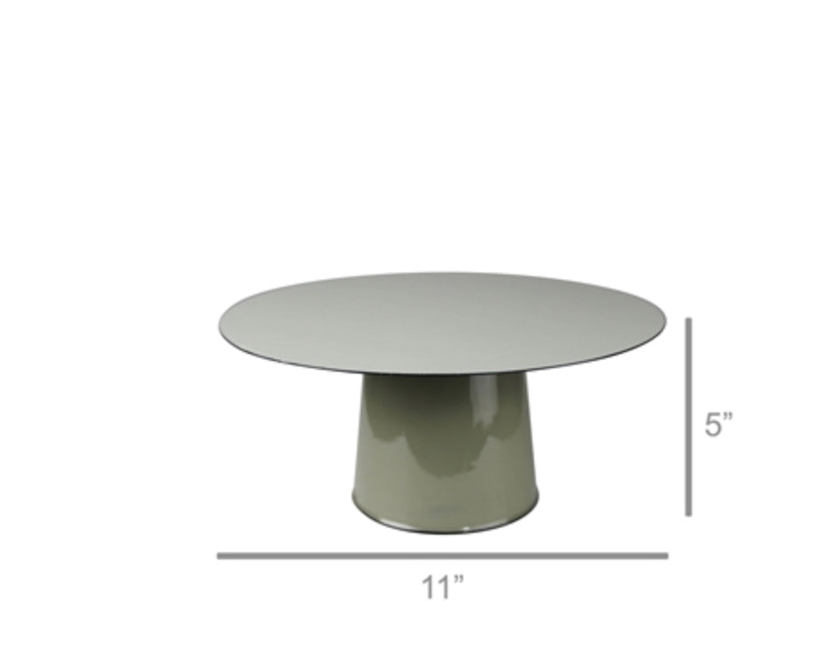 Green Enamel Cake Stand - Small