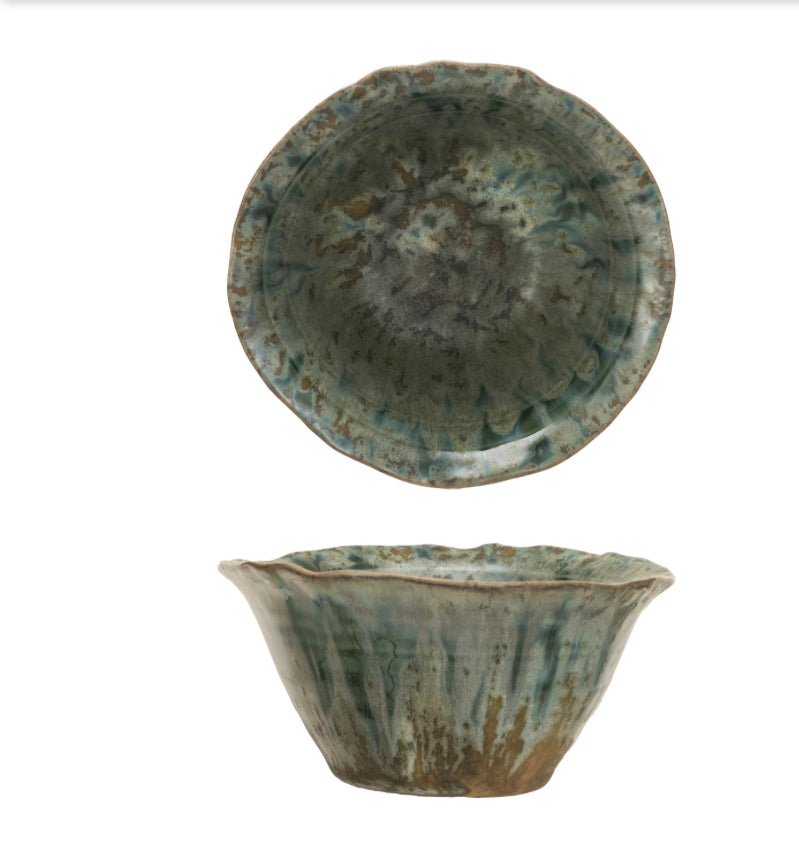 Crackle Glaze Bowl (Each One Will Vary)