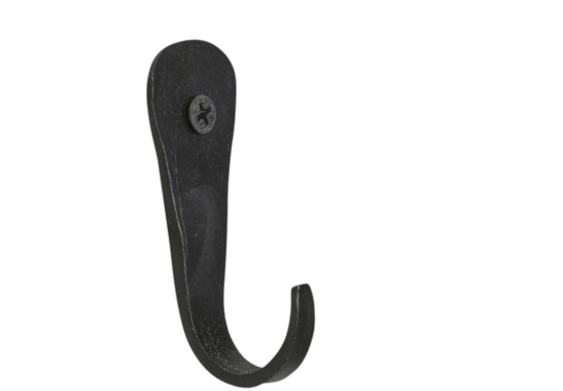 FORGED HOOK, IRON - BLACK