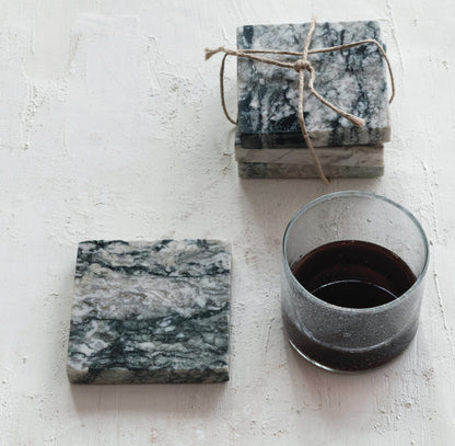 Marble Coasters, Set of 4