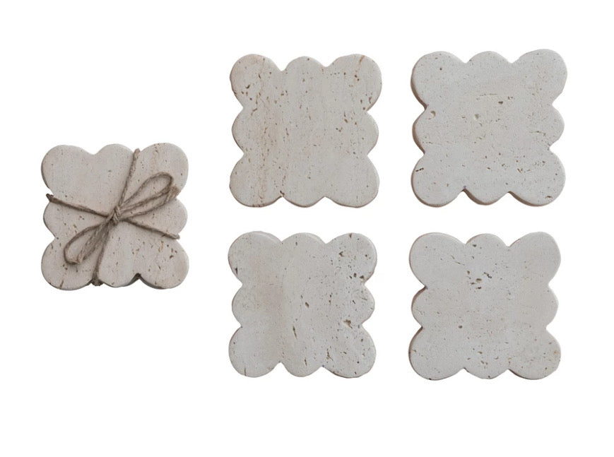 Scalloped Coasters, Set of 4