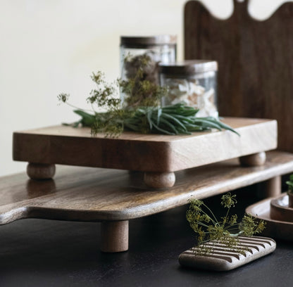 Mango Wood Footed Cheese/Serving Board