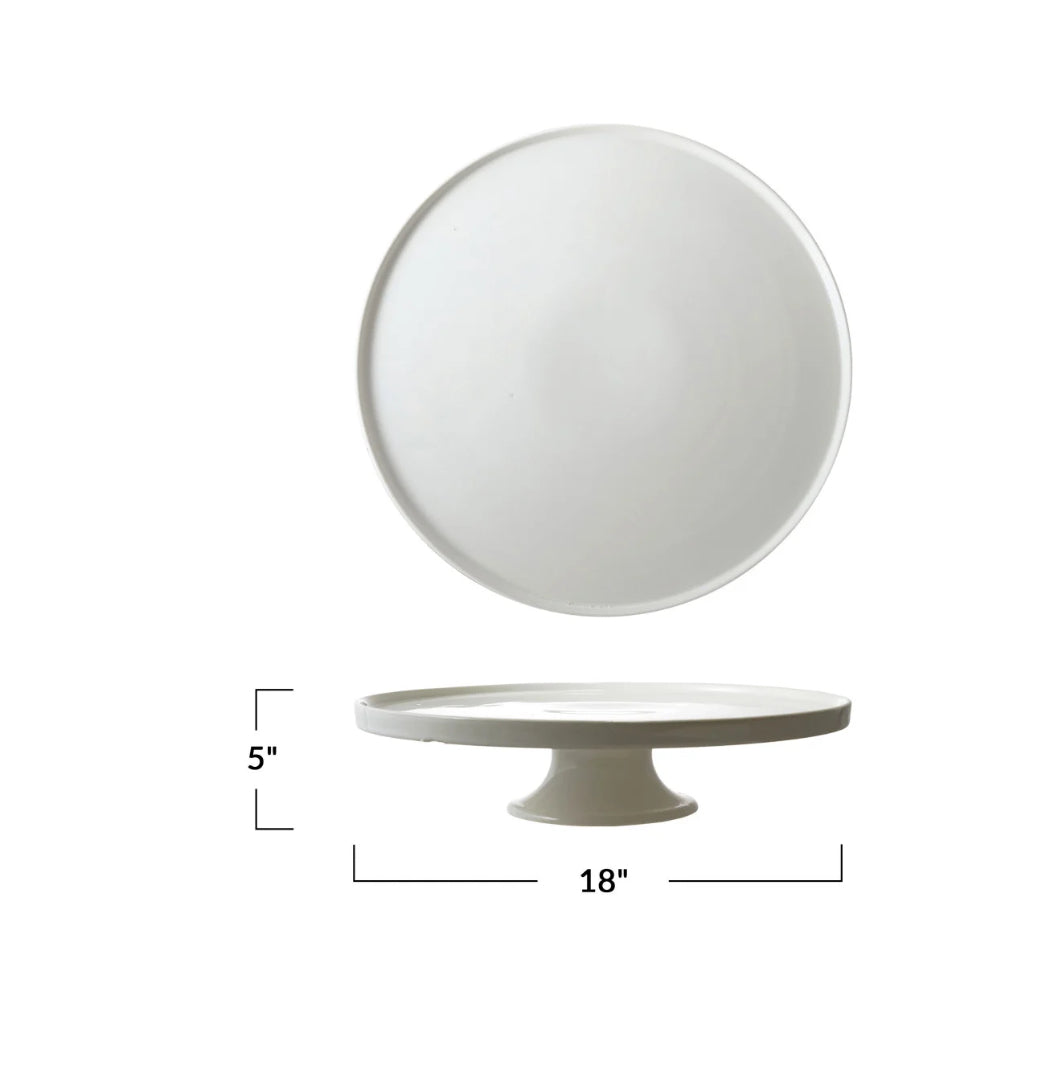 Stoneware Pedestal w/ Lip