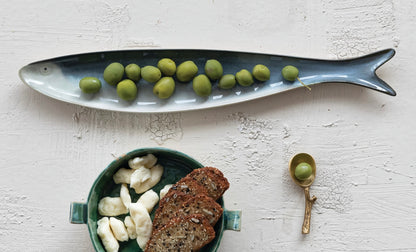 Stoneware Sardine Shaped Dish