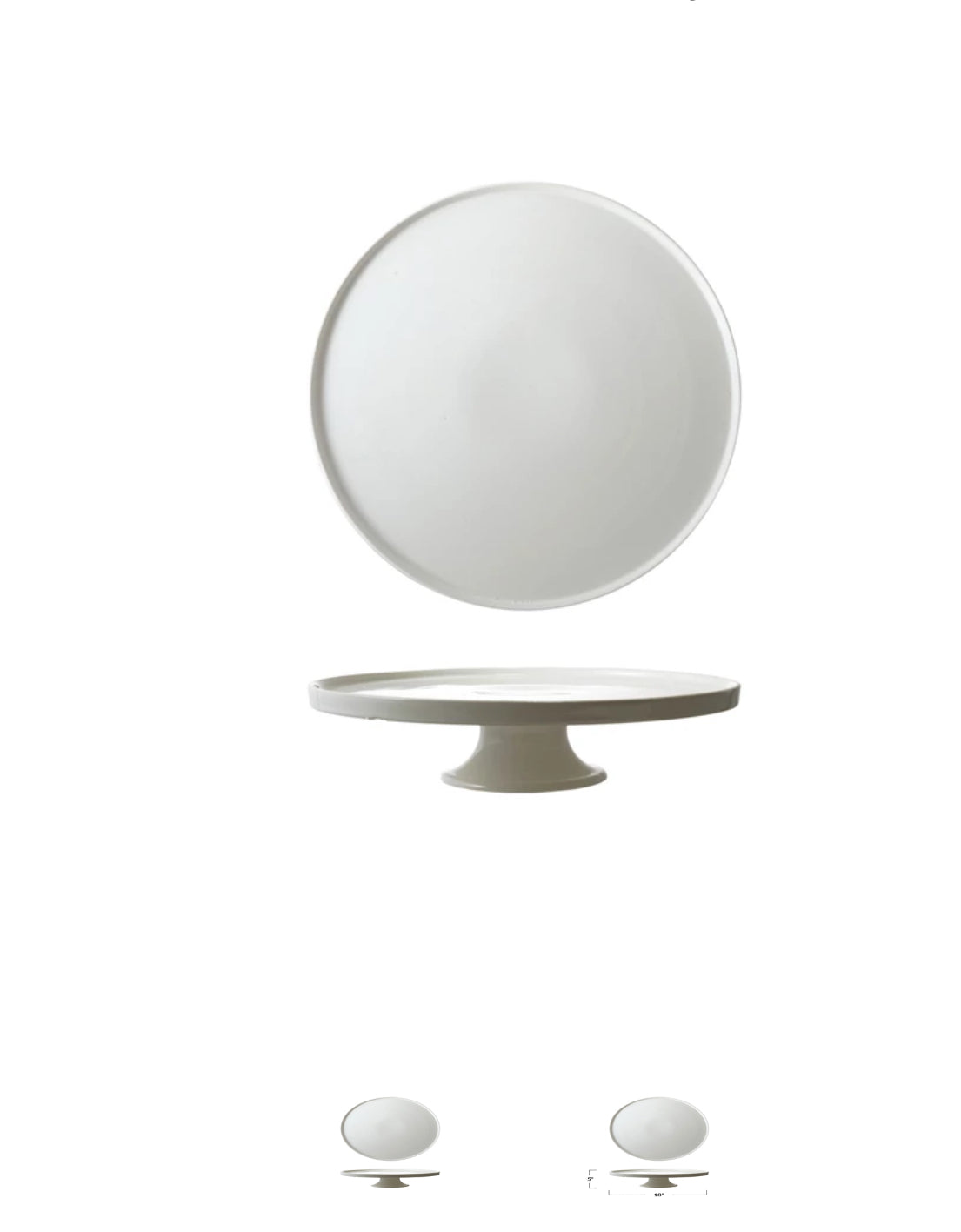 Stoneware Pedestal w/ Lip