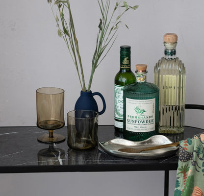 Stemmed Indented Drinking Glass