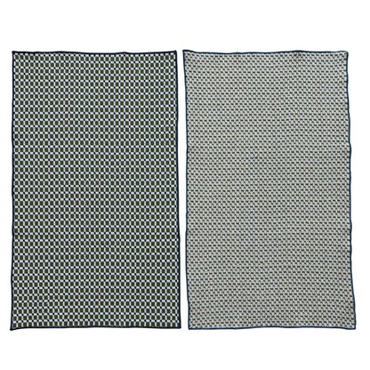 Tea Towel with Pattern & Stitched Edge