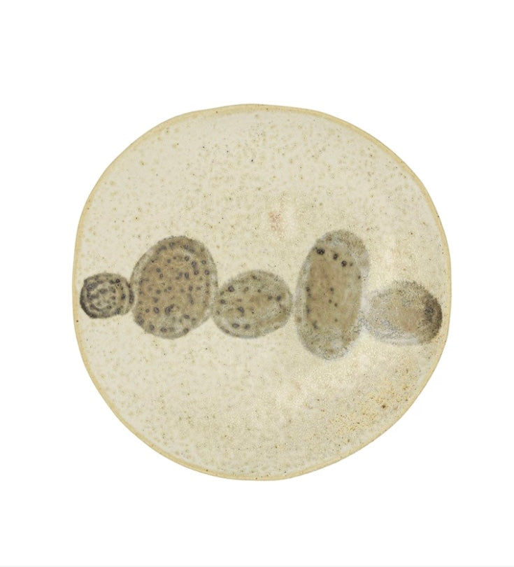 Hand-Painted Stoneware Dish